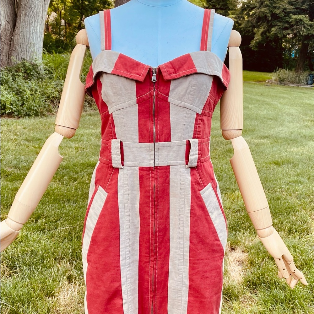 Marc by Marc Jacobs Striped Linen Dress